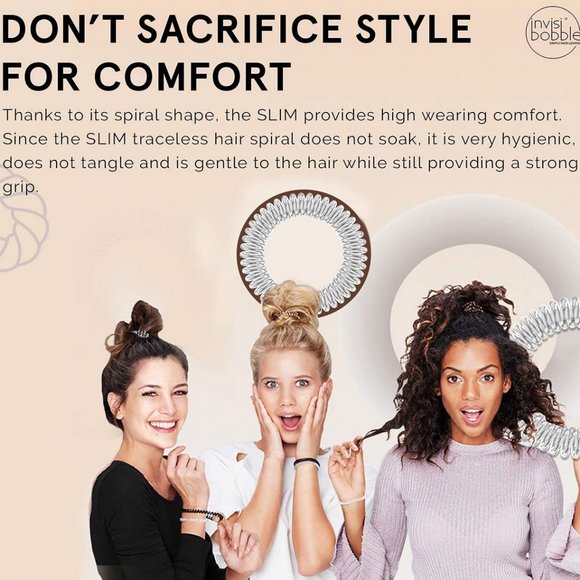 🆕 6-PACK InvisiBobble Slim ~ TRACELESS HAIR RINGS ~ CHOOSE COLOUR PACK - Picture 5 of 15